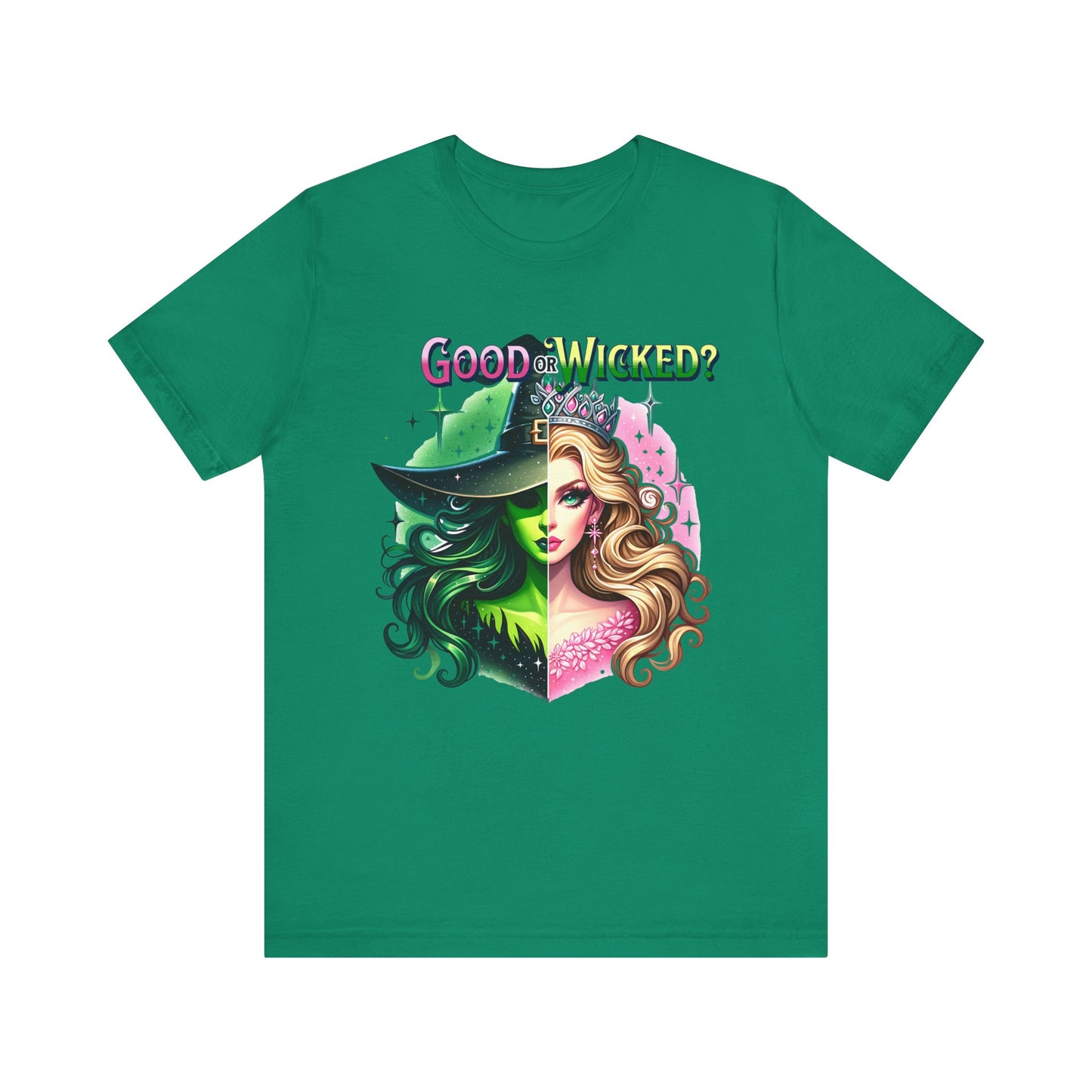 Good or Wicked Tee, Wicked Tee Shirts, Wicked Movie. Pink and Green Tee, Wicked Merch, Birthday Gift, Glinda, Elphaba, Wicked Theme, Gift for Her