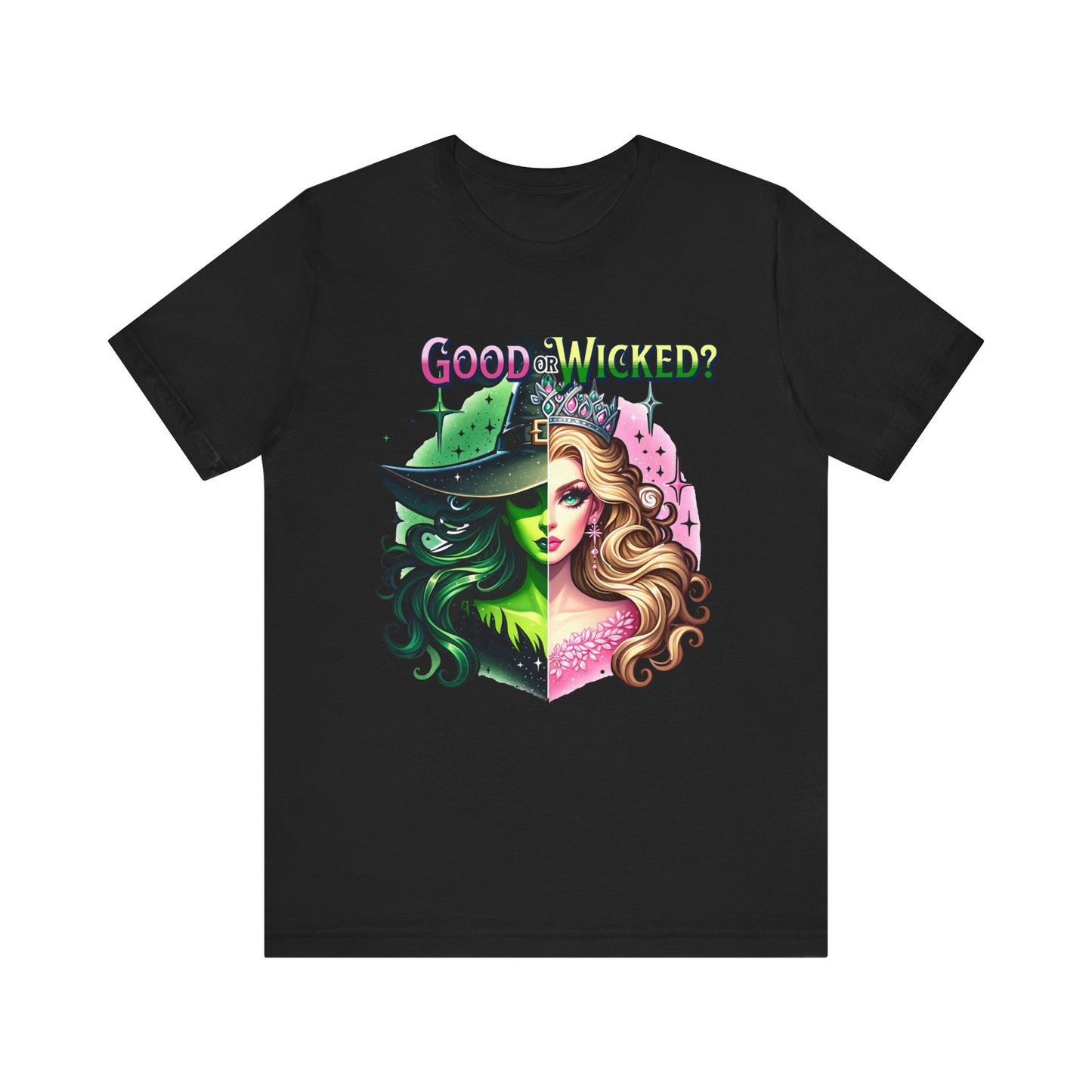 Good or Wicked Tee, Wicked Tee Shirts, Wicked Movie. Pink and Green Tee, Wicked Merch, Birthday Gift, Glinda, Elphaba, Wicked Theme, Gift for Her