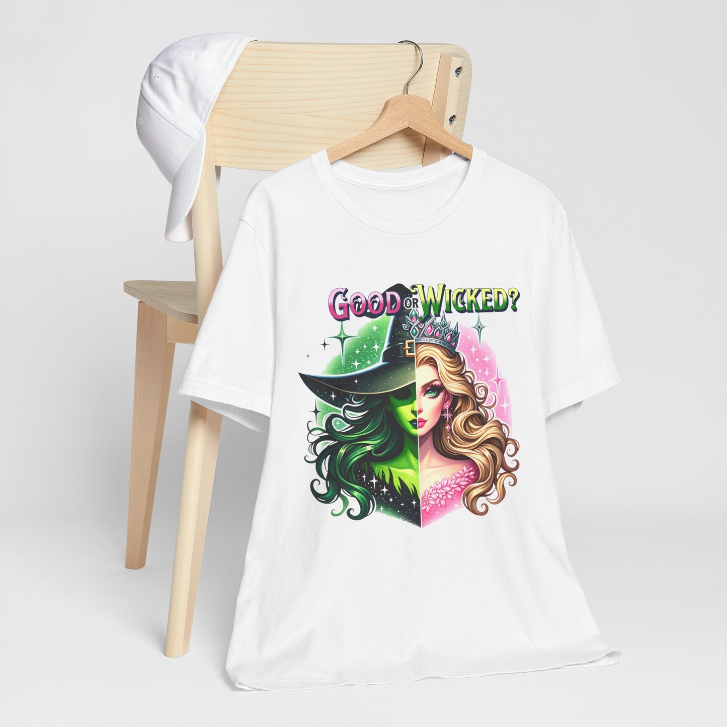Good or Wicked Tee, Wicked Tee Shirts, Wicked Movie. Pink and Green Tee, Wicked Merch, Birthday Gift, Glinda, Elphaba, Wicked Theme, Gift for Her