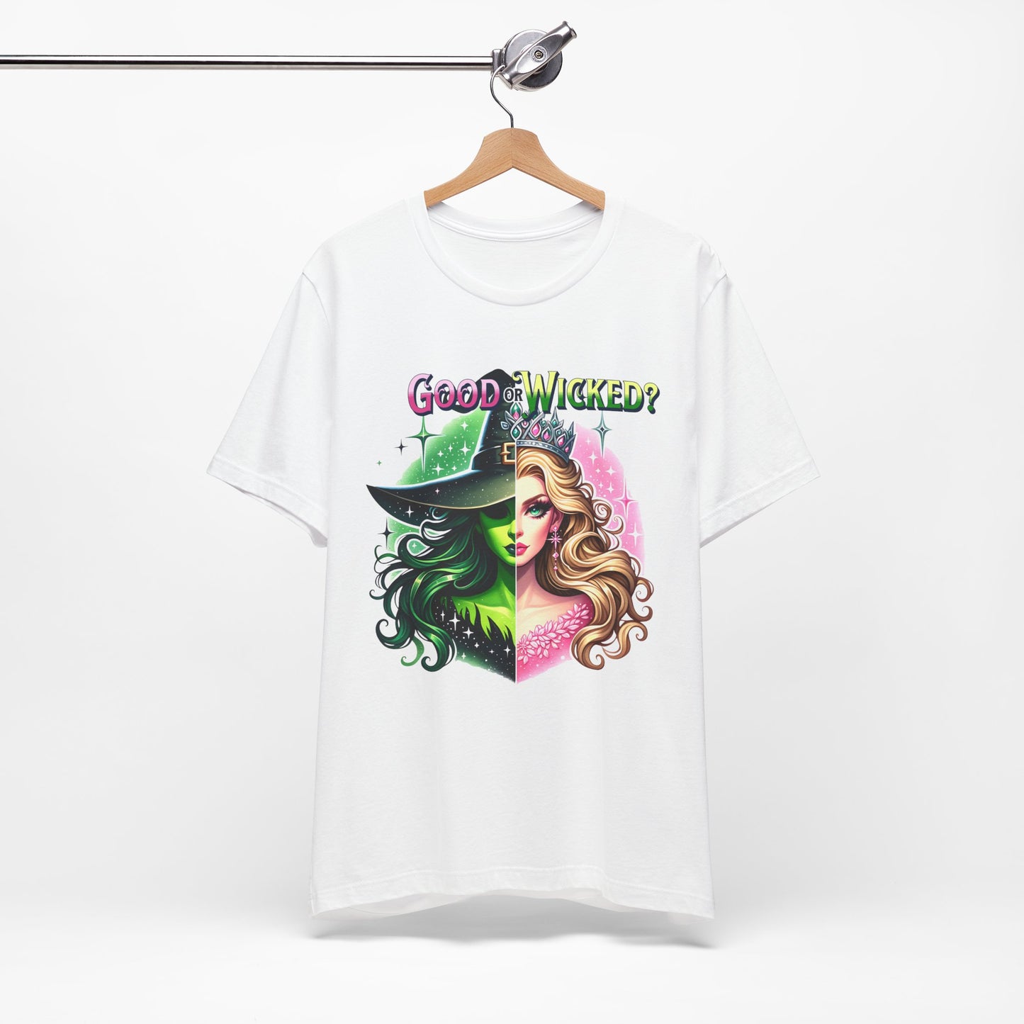 Good or Wicked Tee, Wicked Tee Shirts, Wicked Movie. Pink and Green Tee, Wicked Merch, Birthday Gift, Glinda, Elphaba, Wicked Theme, Gift for Her