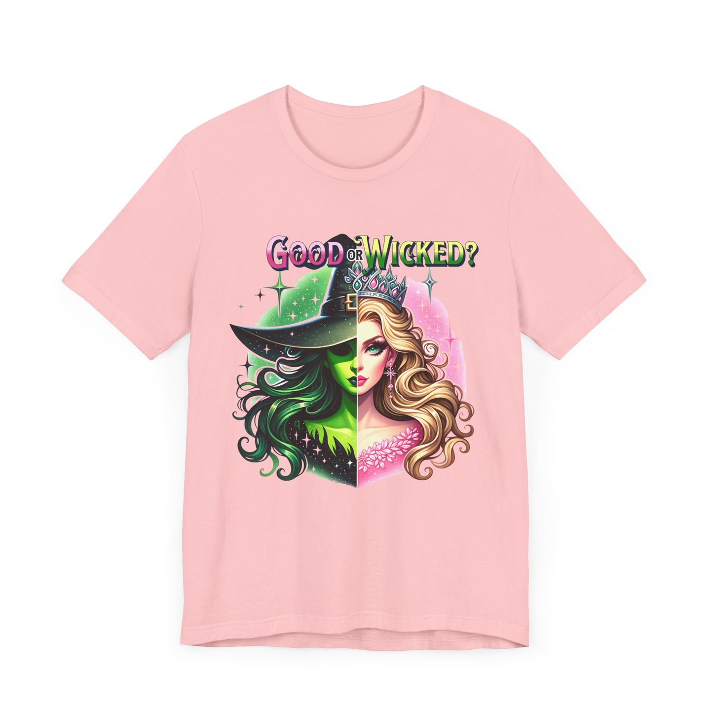 Good or Wicked Tee, Wicked Tee Shirts, Wicked Movie. Pink and Green Tee, Wicked Merch, Birthday Gift, Glinda, Elphaba, Wicked Theme, Gift for Her