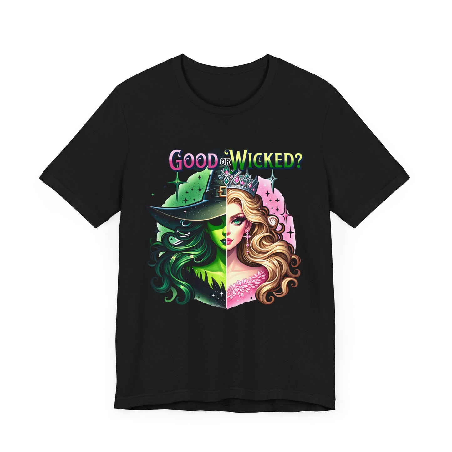 Good or Wicked Tee, Wicked Tee Shirts, Wicked Movie. Pink and Green Tee, Wicked Merch, Birthday Gift, Glinda, Elphaba, Wicked Theme, Gift for Her
