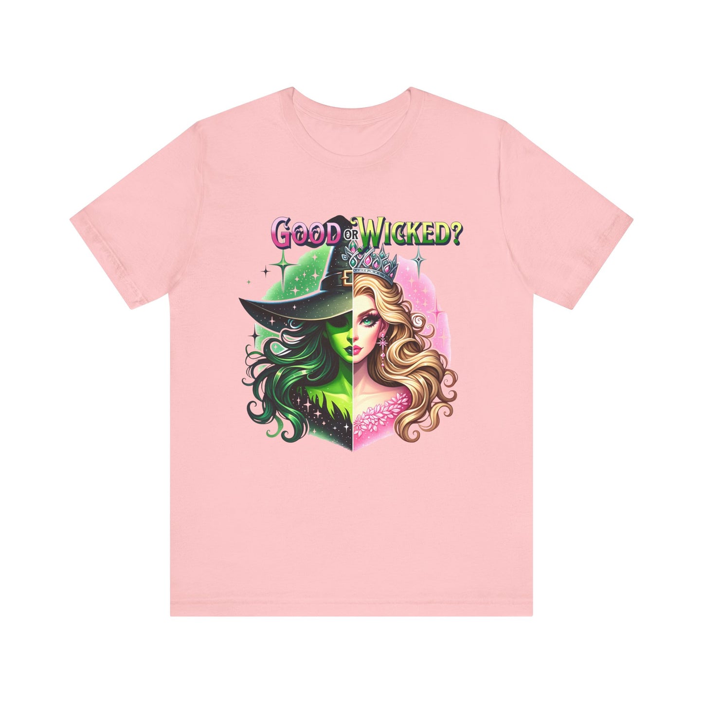 Good or Wicked Tee, Wicked Tee Shirts, Wicked Movie. Pink and Green Tee, Wicked Merch, Birthday Gift, Glinda, Elphaba, Wicked Theme, Gift for Her