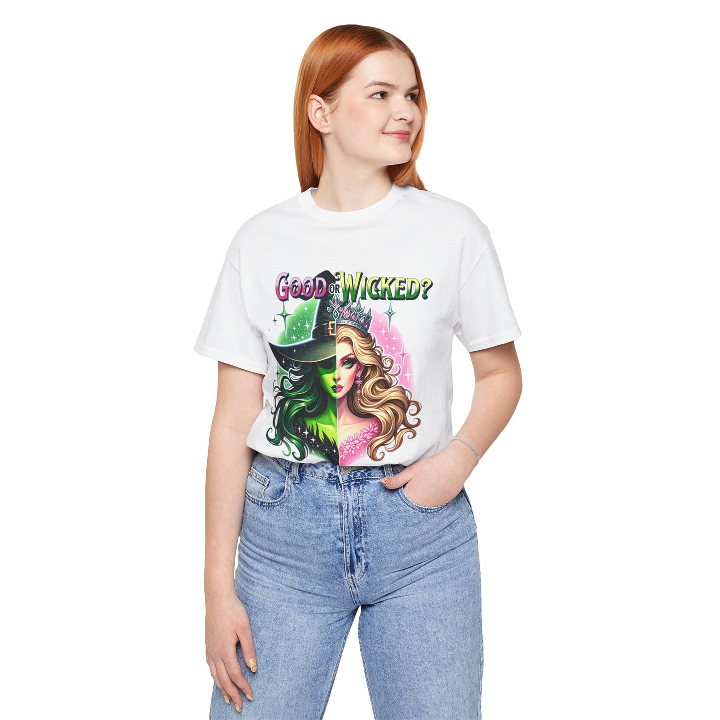 Good or Wicked Tee, Wicked Tee Shirts, Wicked Movie. Pink and Green Tee, Wicked Merch, Birthday Gift, Glinda, Elphaba, Wicked Theme, Gift for Her