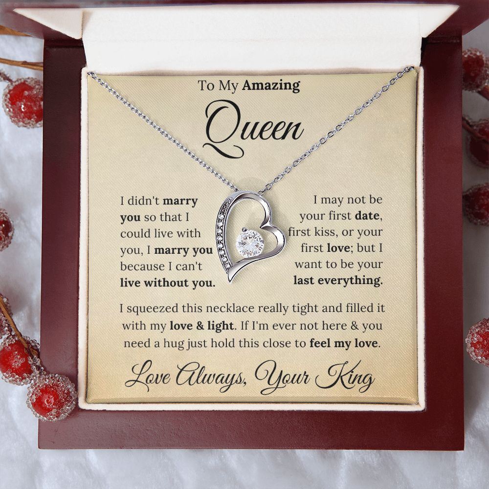 To My Amazing Queen Forever Love Necklace
