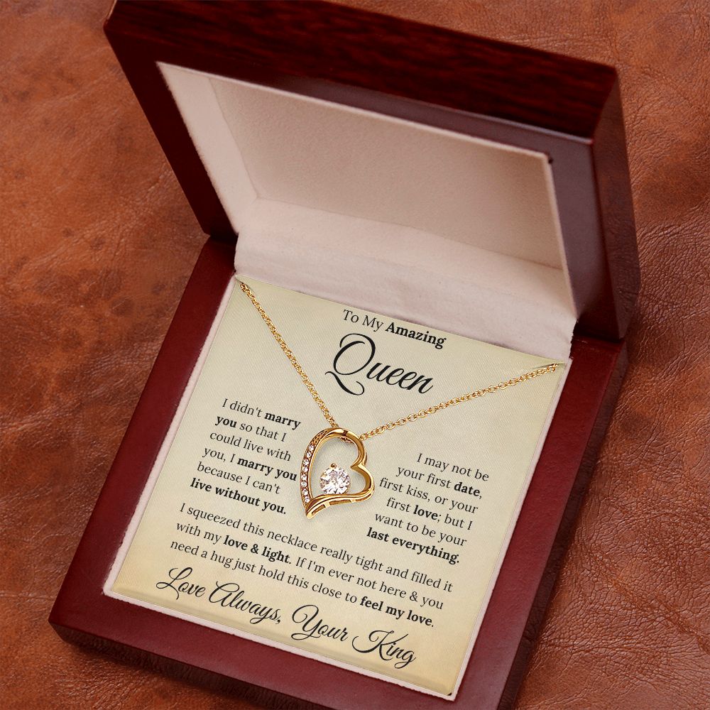 To My Amazing Queen Forever Love Necklace