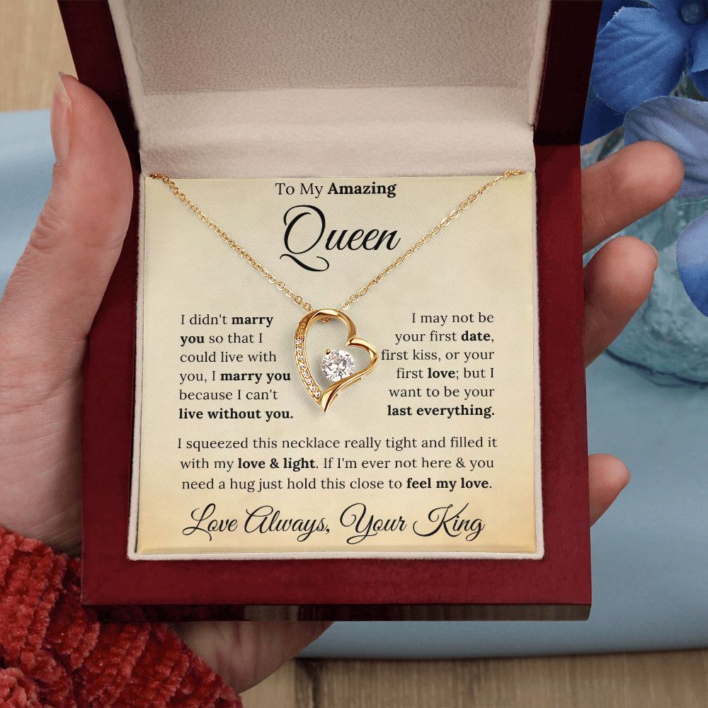 To My Amazing Queen Forever Love Necklace