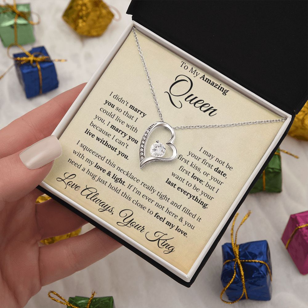 To My Amazing Queen Forever Love Necklace