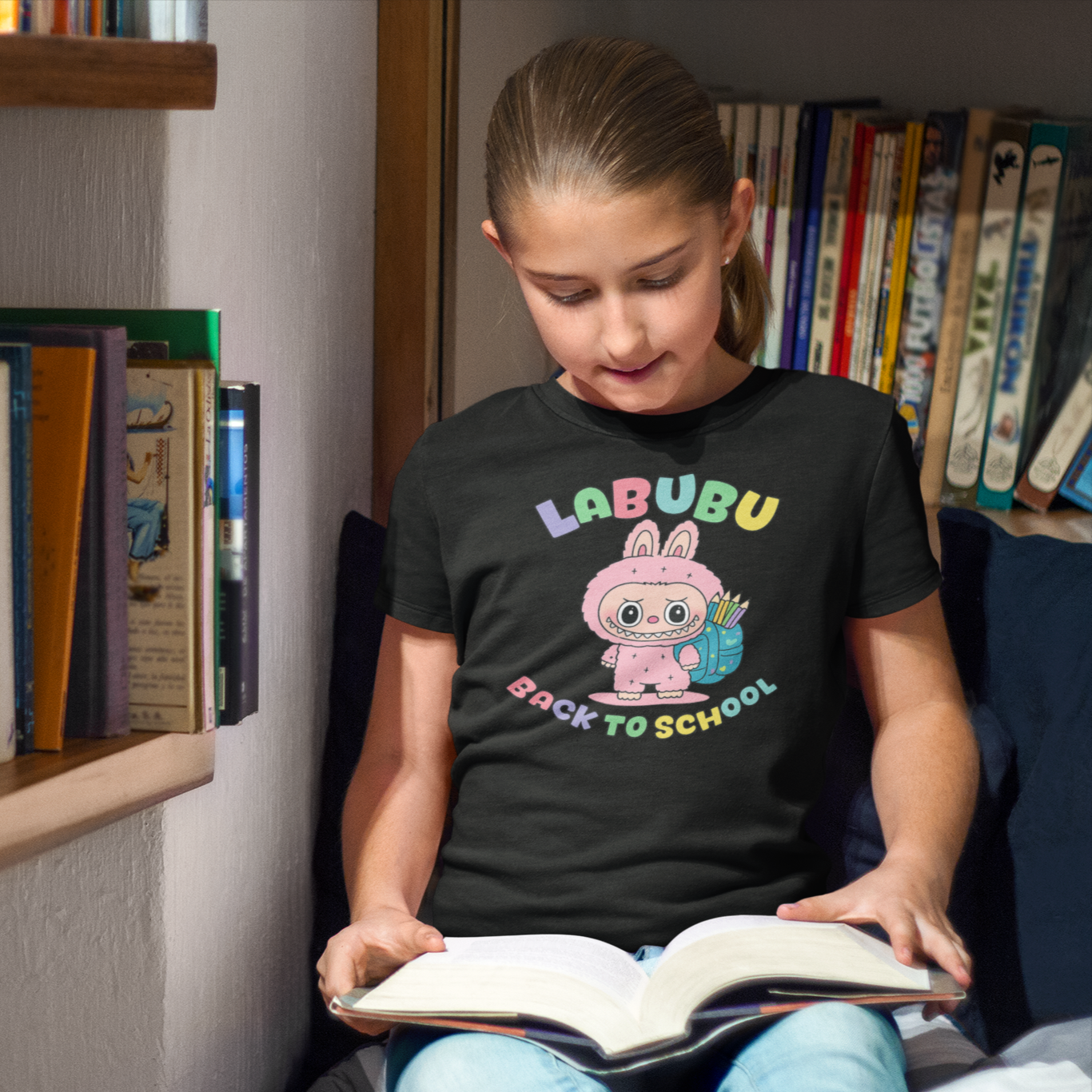 Labubu Back to School Shirt Gift for Daughter Birthday Gift School Spirit Tee