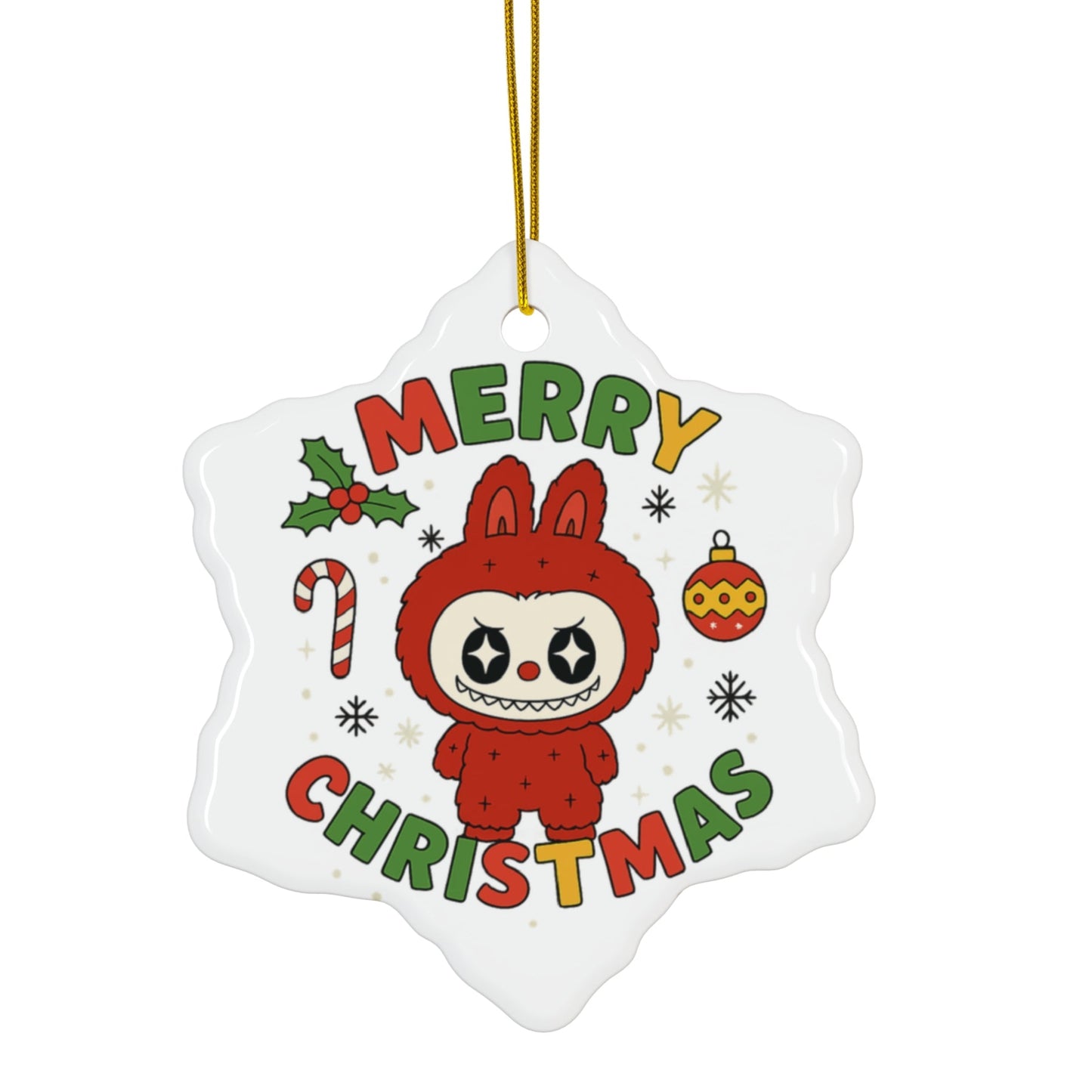 For the Quirky Holiday Decor Lover Labubu Christmas Ornament Holiday Gift