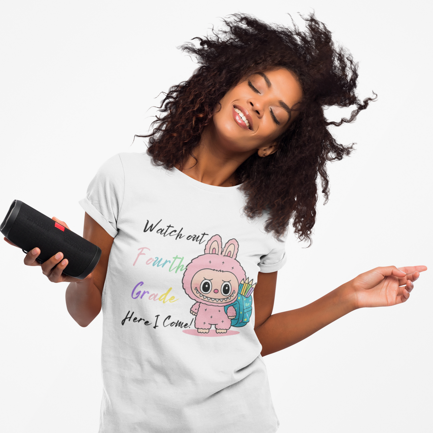Cute Fourth Grade Bunny Tee for Kids, Back to School Shirt, Youth Short Sleeve T-Shirt, Fun Rabbit Design, Kids Gift Ideas