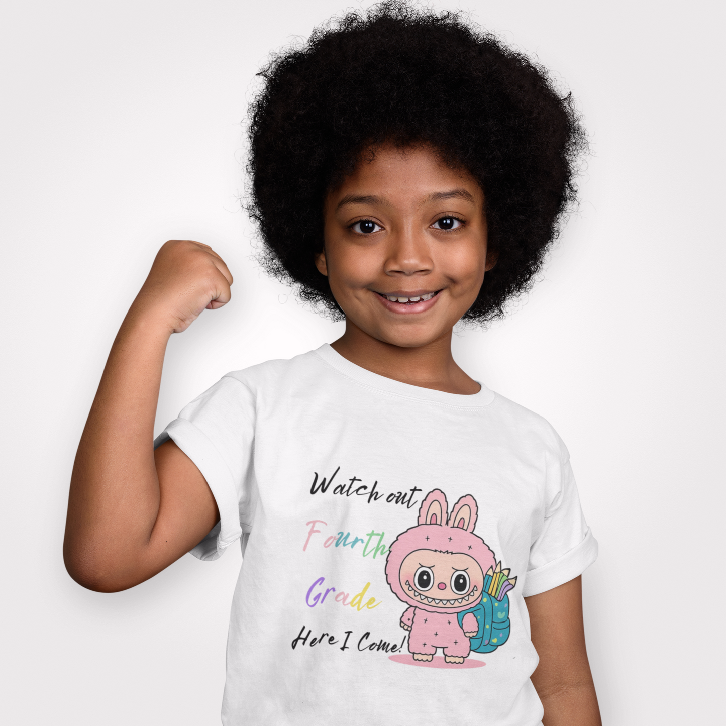 Cute Fourth Grade Bunny Tee for Kids, Back to School Shirt, Youth Short Sleeve T-Shirt, Fun Rabbit Design, Kids Gift Ideas