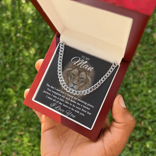 "You’re the Missing Piece to My Soul" Cuban Link Chain
