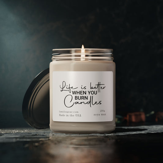 Life is Better When You Burn Candle | Gift for Her | Mama Gift | Mother Day Gift from Daughter | Personalized Gift | Cool Mom Gift | Bonus Mom Gift
