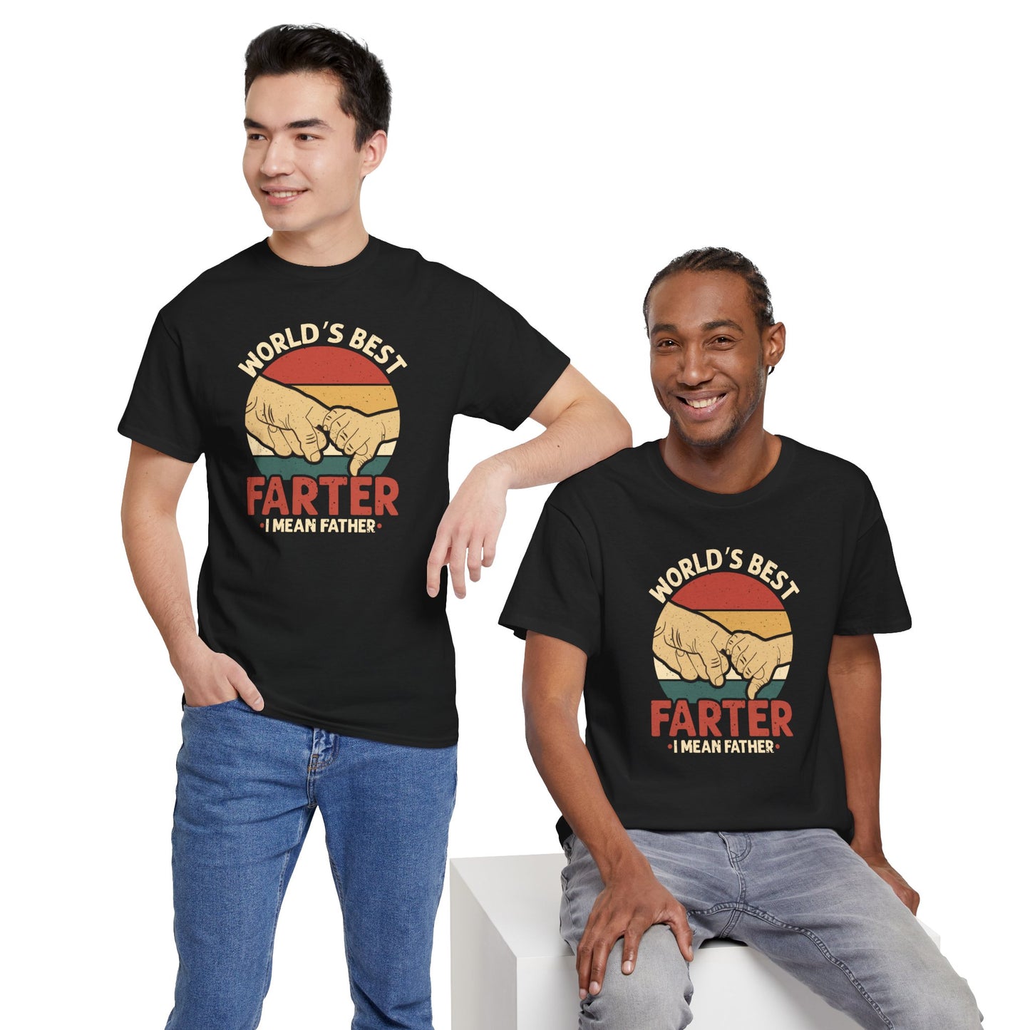 Funny Dad T-Shirt - World's Best Farter Tee - Father's Day Shirt Gift for Him