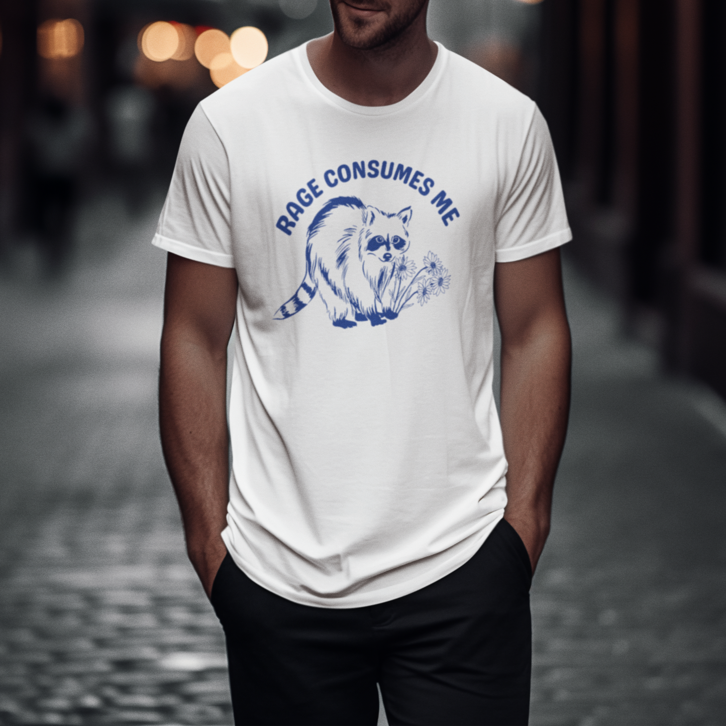 Rage Consumes Me T-Shirt, Gift for Him, Birthday Present, Funny Shirt for Him, Sarcastic Tee, Raccoon Shirt