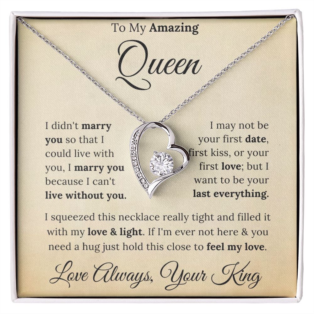 To My Amazing Queen Forever Love Necklace