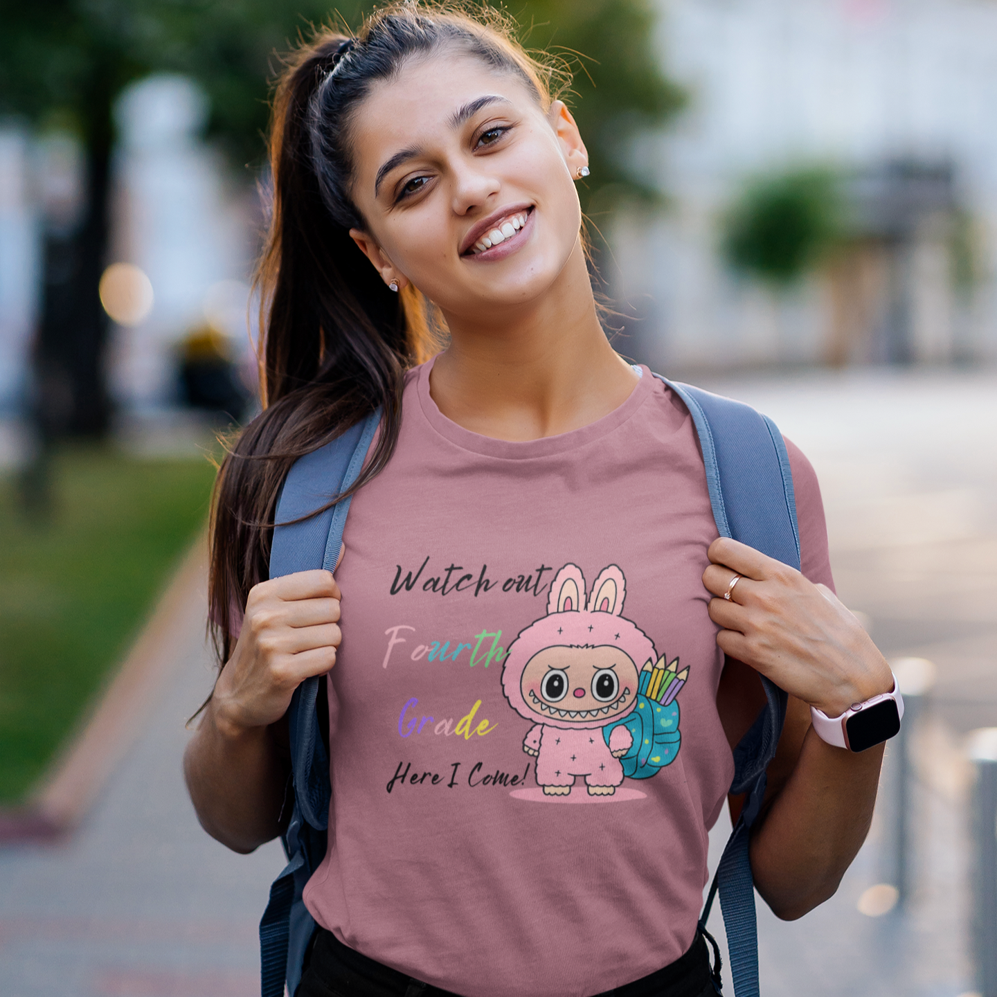 Cute Fourth Grade Bunny Tee for Kids, Back to School Shirt, Youth Short Sleeve T-Shirt, Fun Rabbit Design, Kids Gift Ideas