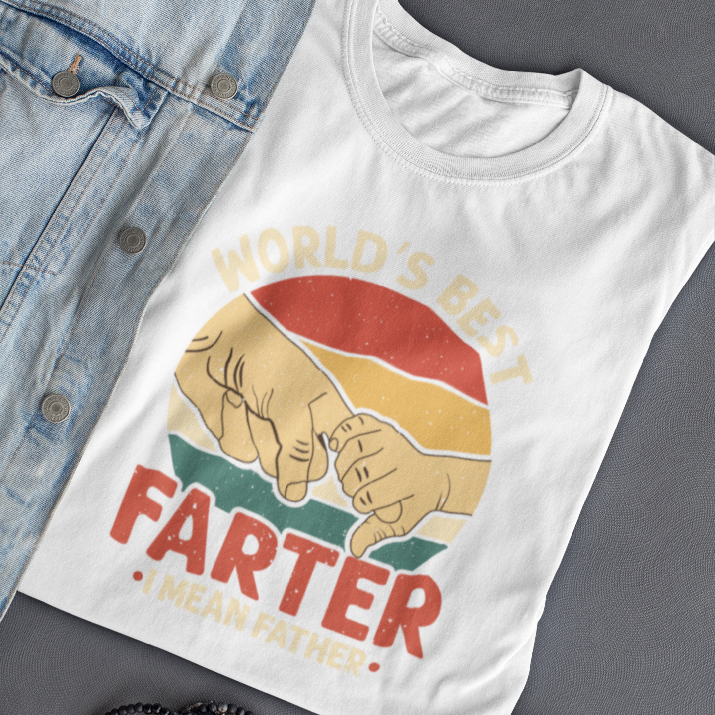 Funny Dad T-Shirt - World's Best Farter Tee - Father's Day Shirt Gift for Him