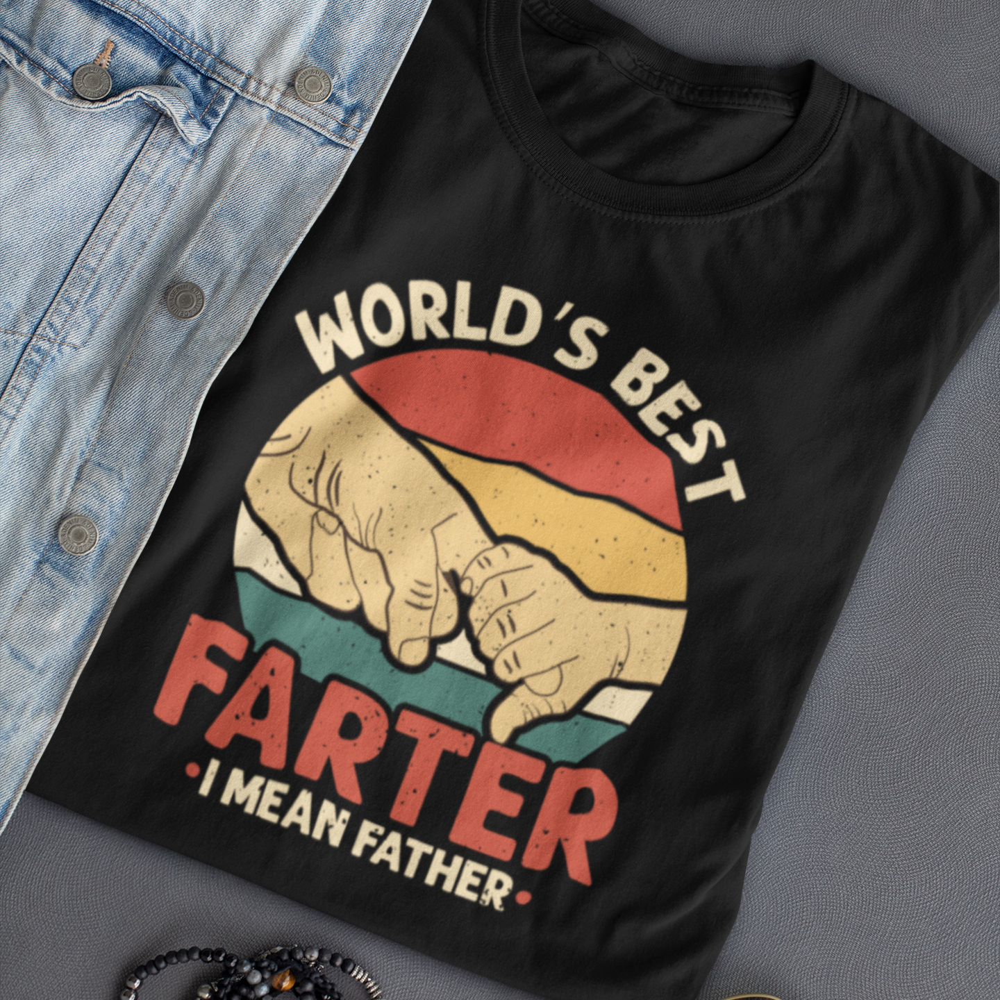 Funny Dad T-Shirt - World's Best Farter Tee - Father's Day Shirt Gift for Him