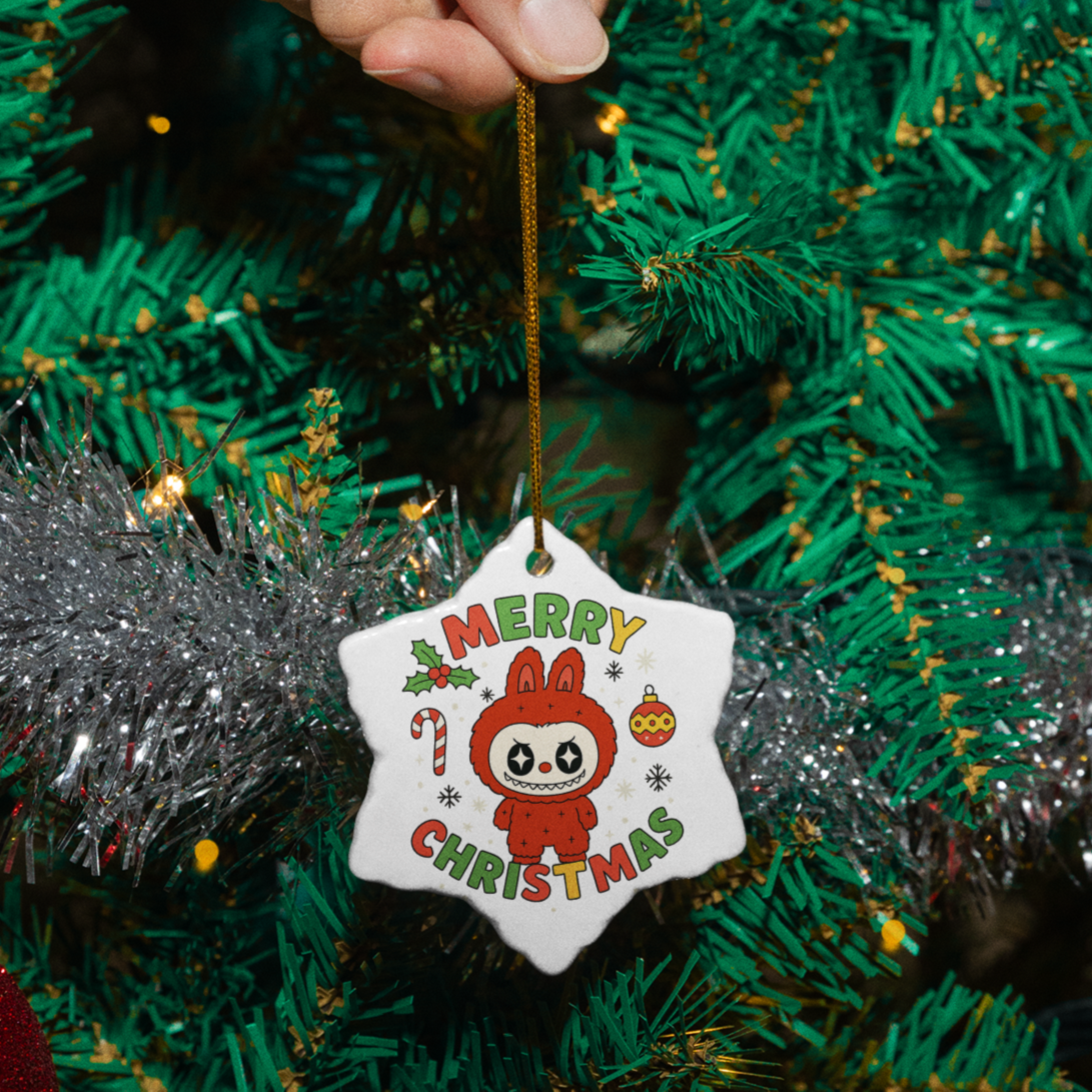For the Quirky Holiday Decor Lover Labubu Christmas Ornament Holiday Gift