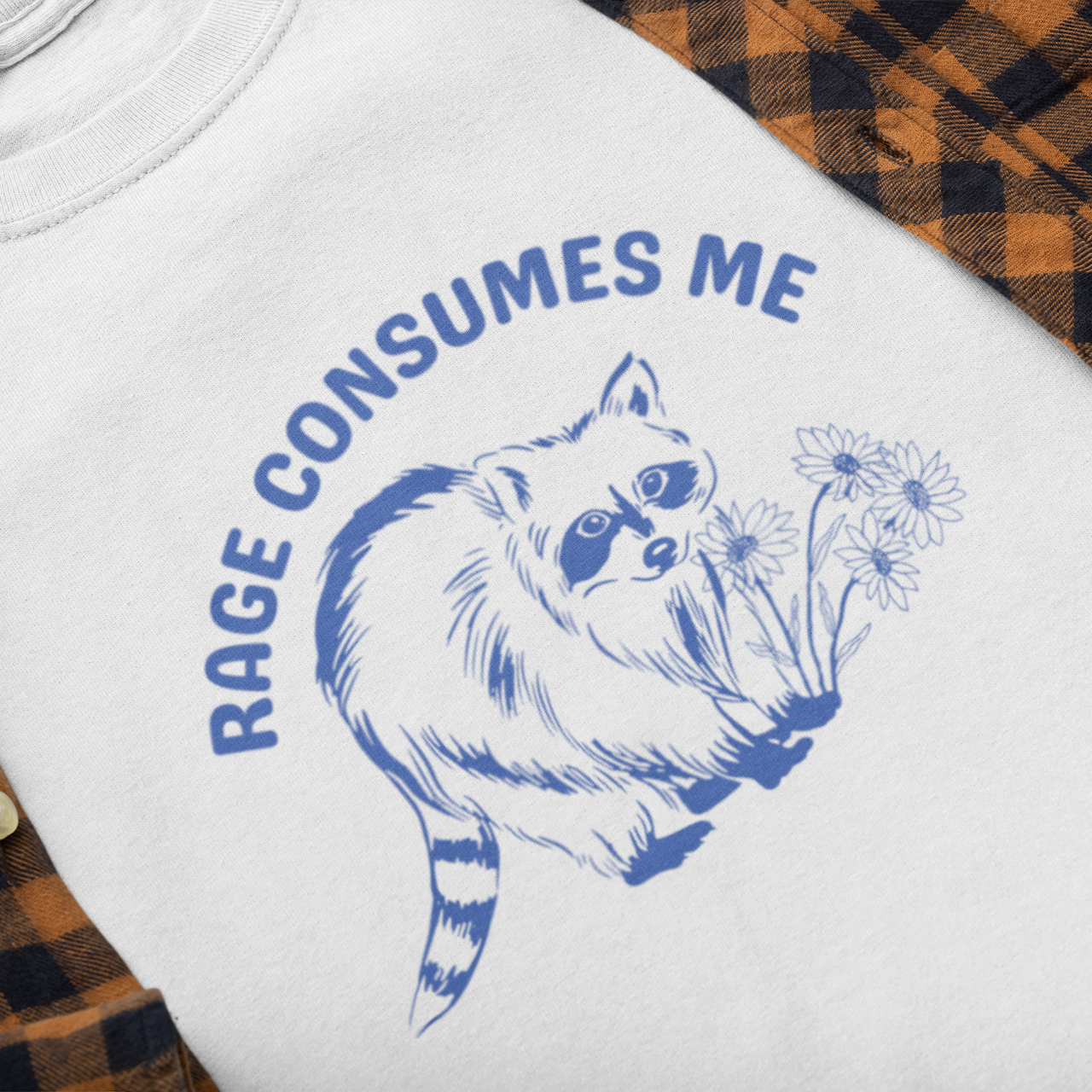 Rage Consumes Me T-Shirt, Gift for Him, Birthday Present, Funny Shirt for Him, Sarcastic Tee, Raccoon Shirt