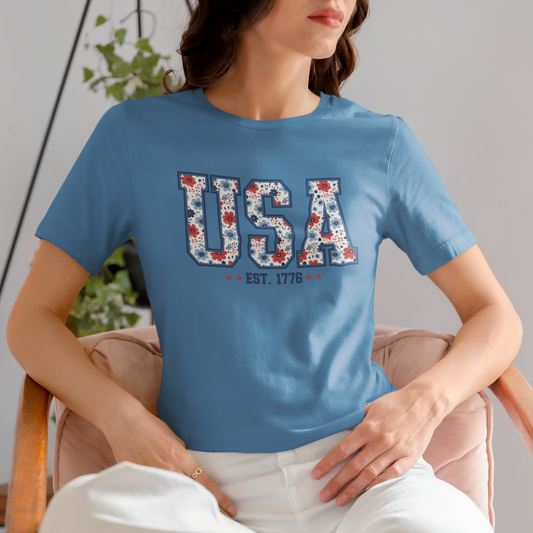 Floral USA Shirt