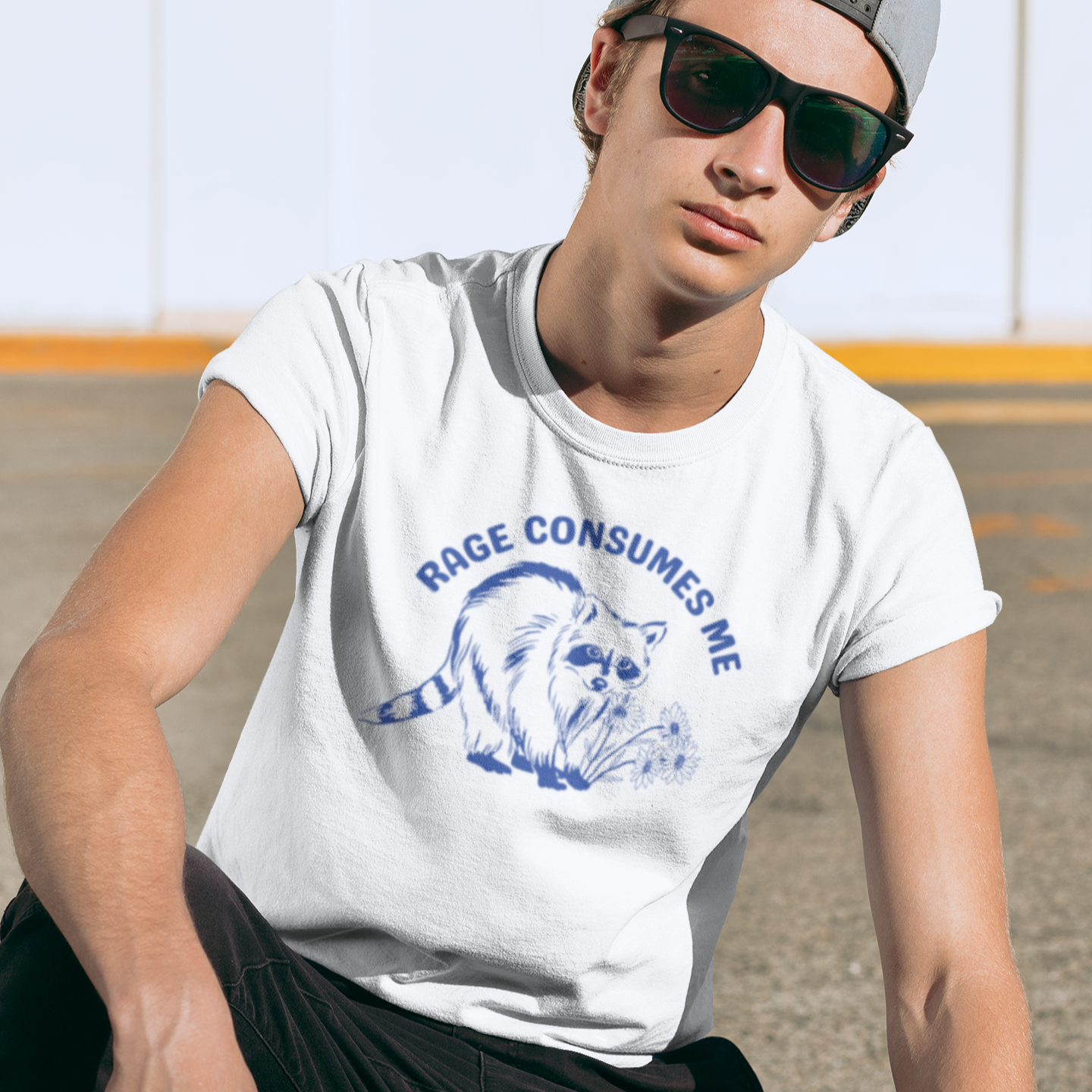 Rage Consumes Me T-Shirt, Gift for Him, Birthday Present, Funny Shirt for Him, Sarcastic Tee, Raccoon Shirt