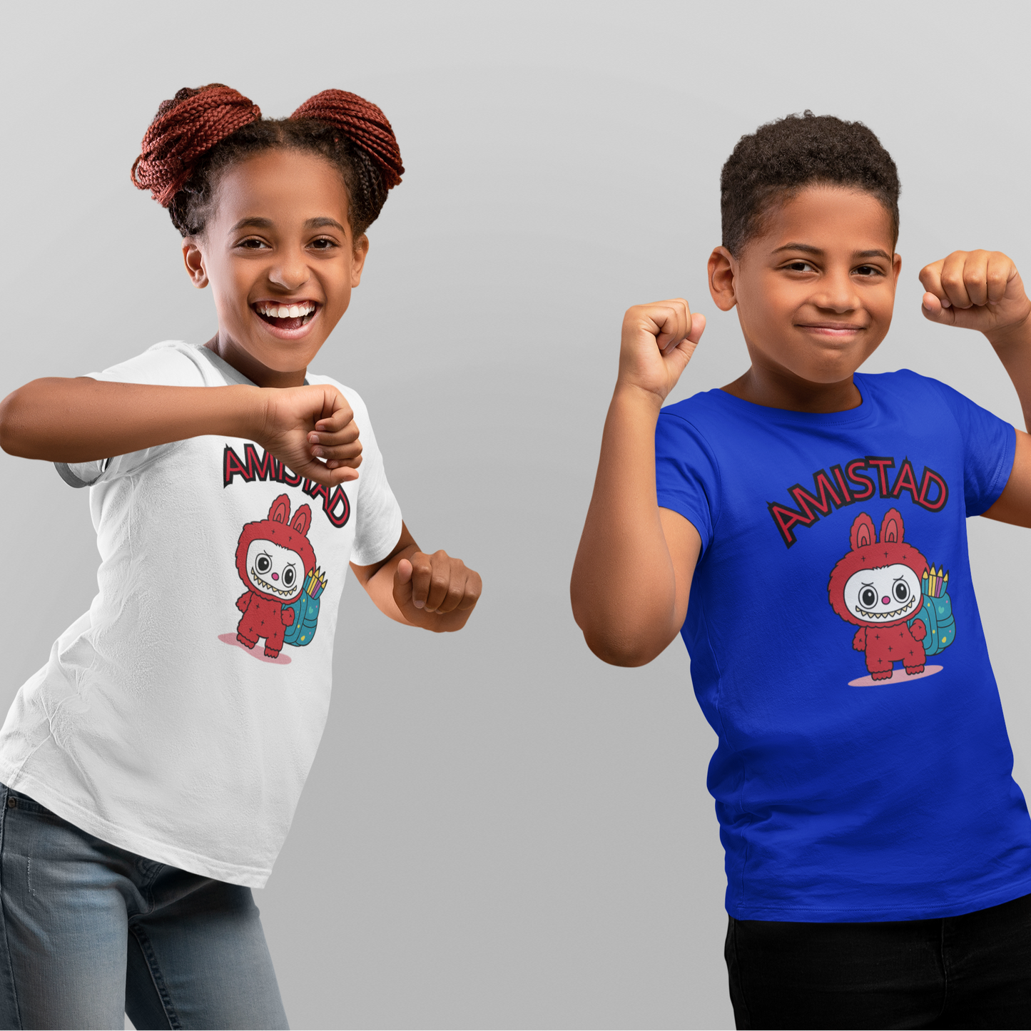 Custom Amistad Labubu Youth Short Sleeve Shirt Gift for Daughter Birthday Gift School Spirit Tee