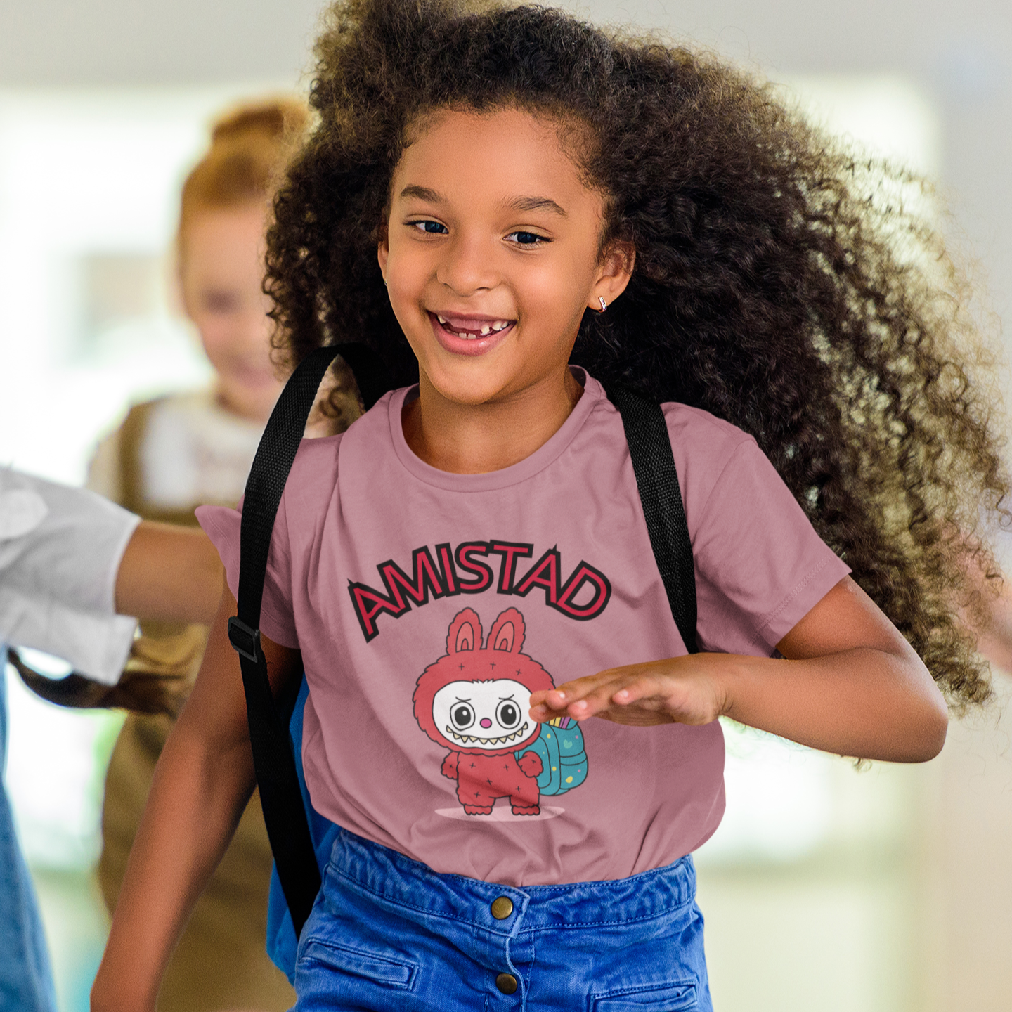 Custom Amistad Labubu Youth Short Sleeve Shirt Gift for Daughter Birthday Gift School Spirit Tee
