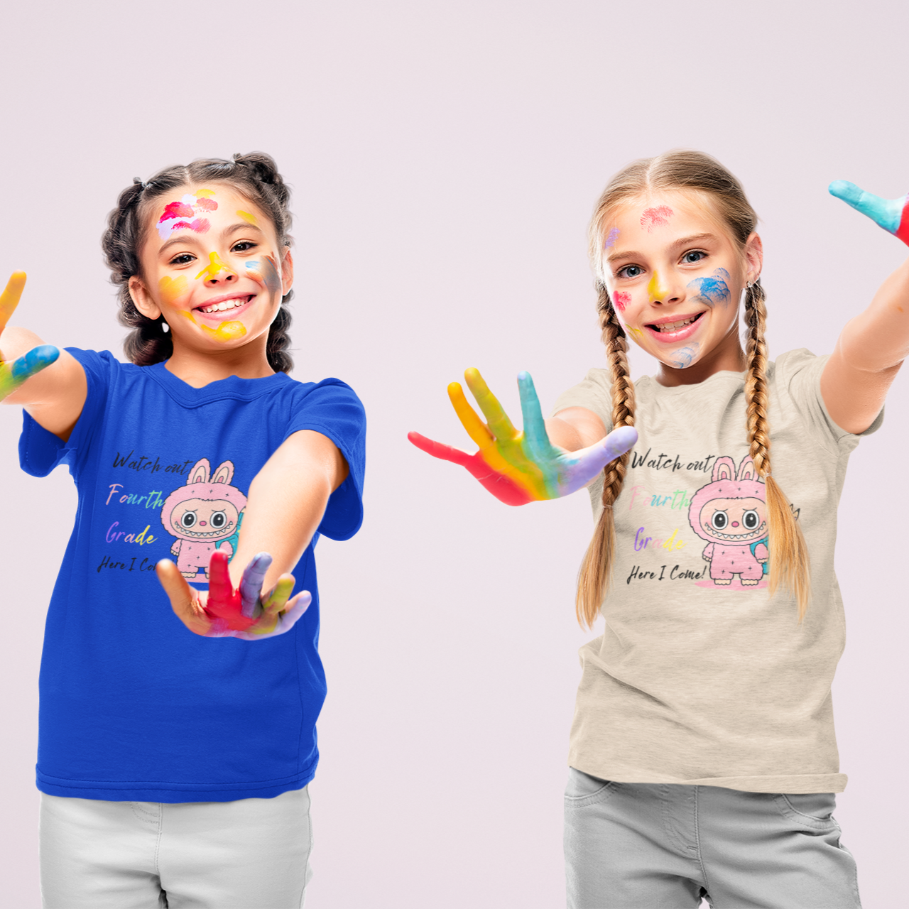 Cute Fourth Grade Bunny Tee for Kids, Back to School Shirt, Youth Short Sleeve T-Shirt, Fun Rabbit Design, Kids Gift Ideas