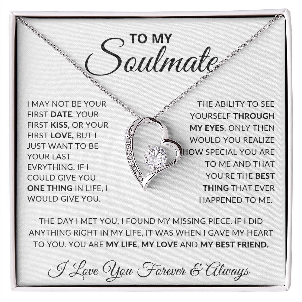 To My Soulmate- Forever Love Necklace